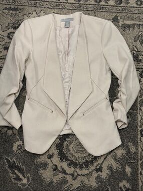 H&M Women’s Cream Open-Front Blazer Jacket